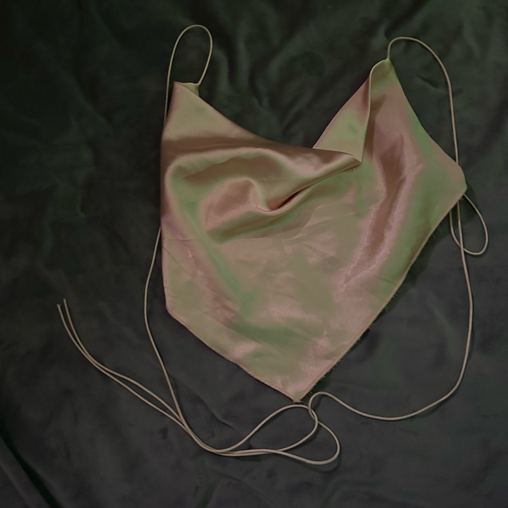 tie yourself backless triangle top